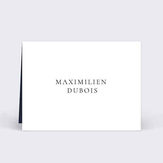 Marque-place mariage Lettrines Botaniques Verso