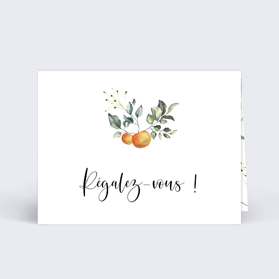 Marque-place Mariage Agrumes