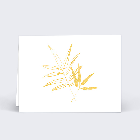 Marque-place Mariage Feuilles d'Or