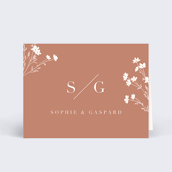 Marque-place Mariage Botanica