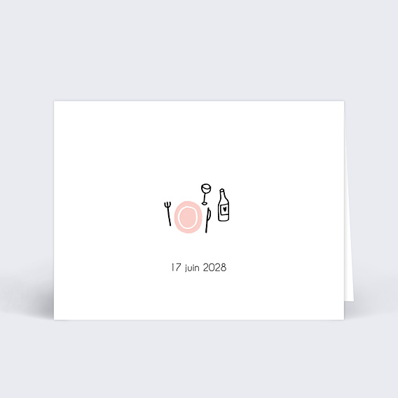 Marque-place Mariage Mariage Illustré