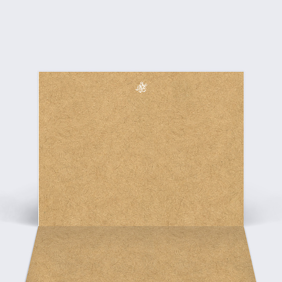 Marque-place mariage Dentelle Kraft Intérieur Gauche