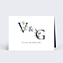 Marque-place Mariage Lettrines Botaniques