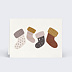 Marque-places de Noël Famille Chaussettes Verso