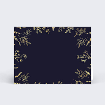 Marque-place Nol Fleurs Ocre