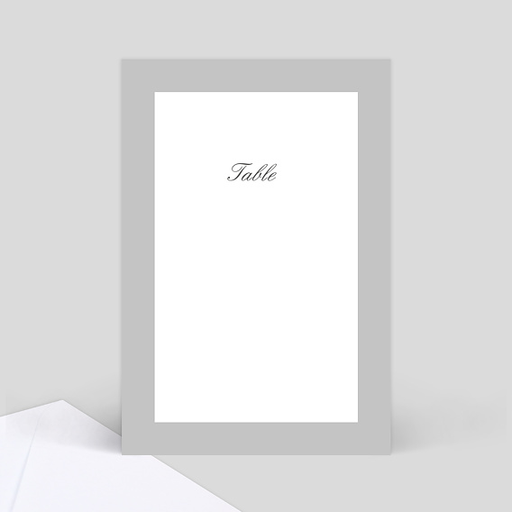 Marque-table mariage Bandeau gris