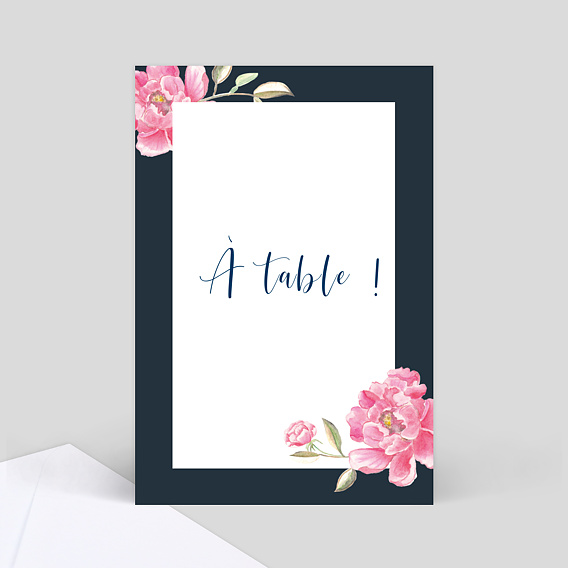 Marque-table Dark Peony