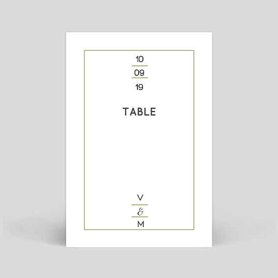 Marque-table mariage Graphique