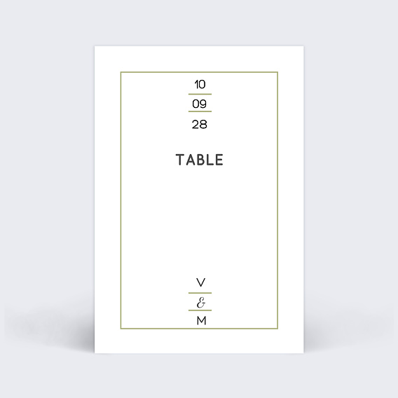 Marque-table mariage Graphique