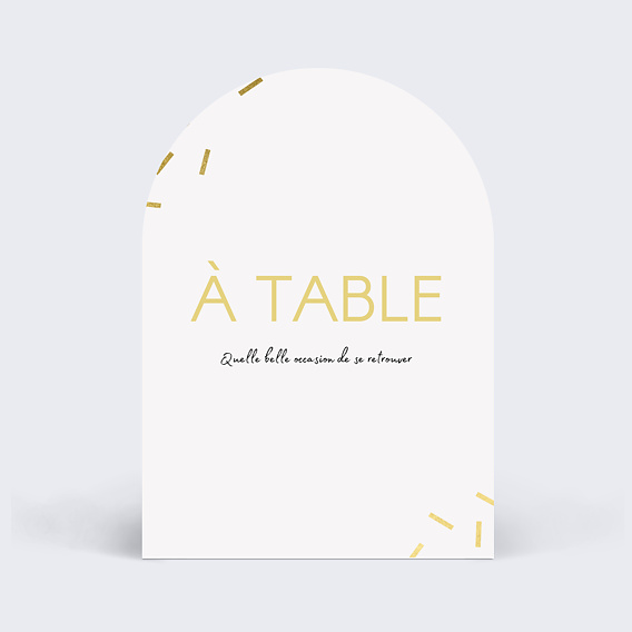 Marque-table mariage Paillettes Chic