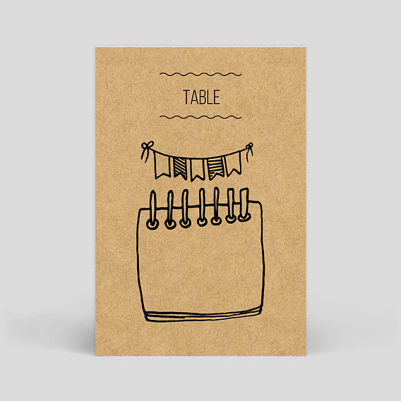 Marque-table Mariage Petit Carnet