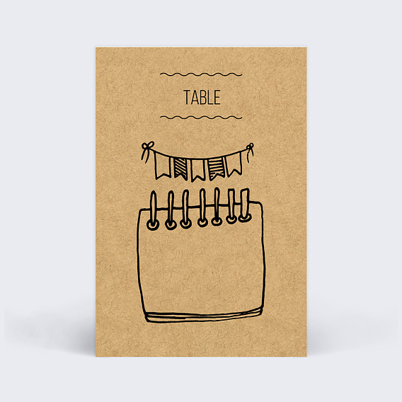 Marque-table mariage Petit Carnet