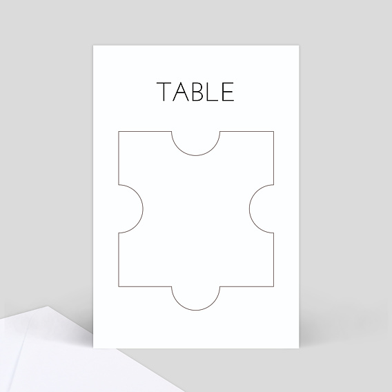 Marque-table Mariage Puzzle