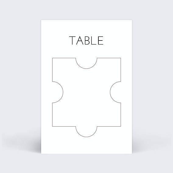 Marque-table mariage Puzzle