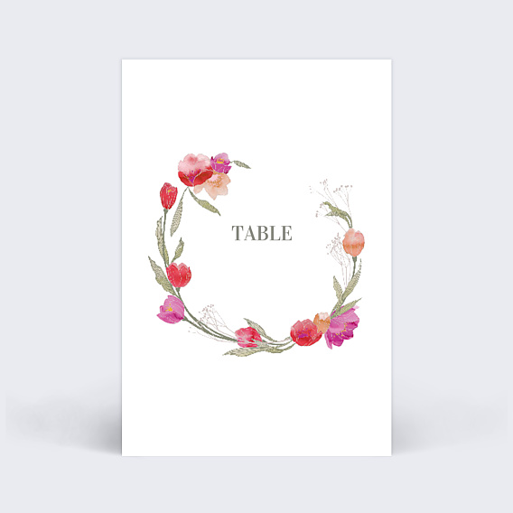 Marque-table mariage Ronde de Fleurs