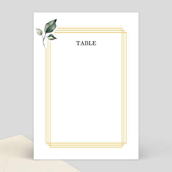 Marque-table mariage Cadre Eucalyptus Verso