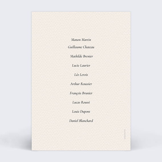 Marque-table mariage Domaine Verso