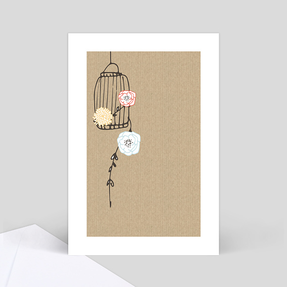 Marque-table Mariage Amour en Cage