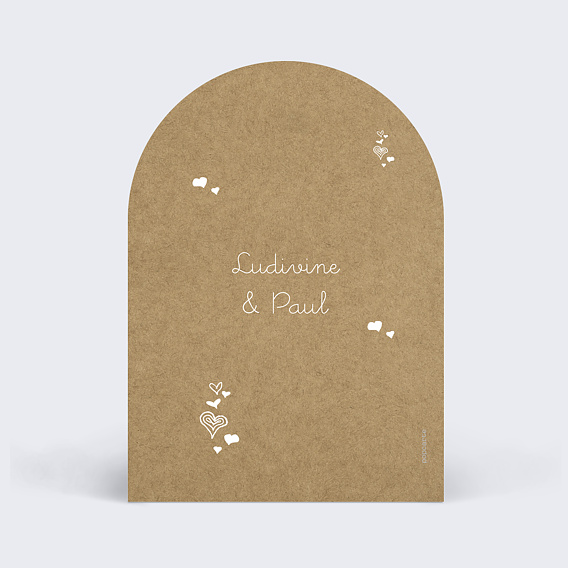 Marque-table mariage Corde à Linge Verso