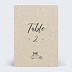 Marque-table Mariage Voyage Vintage
