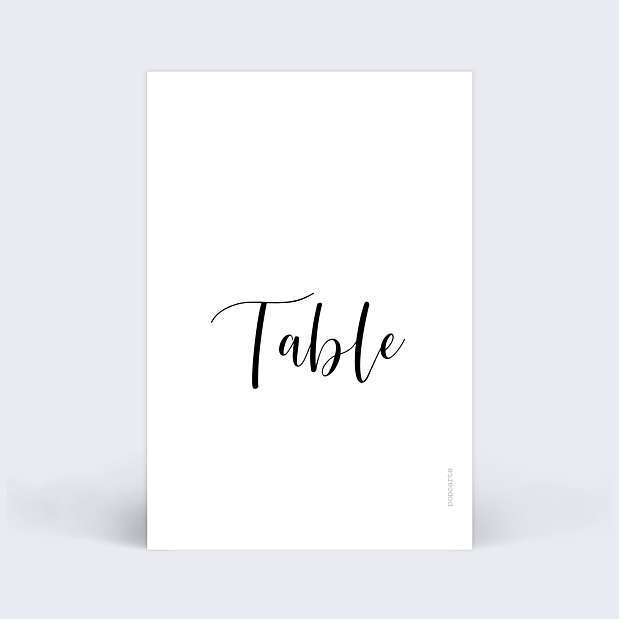Marque-Table Calligraphie Verso