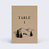 Marque-table mariage Idylle à la Montagne
