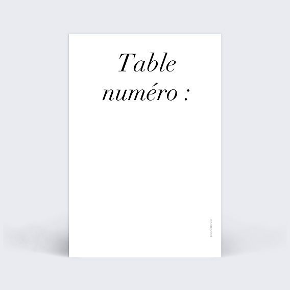 Marque-table mariage Sobre & Jolie Verso