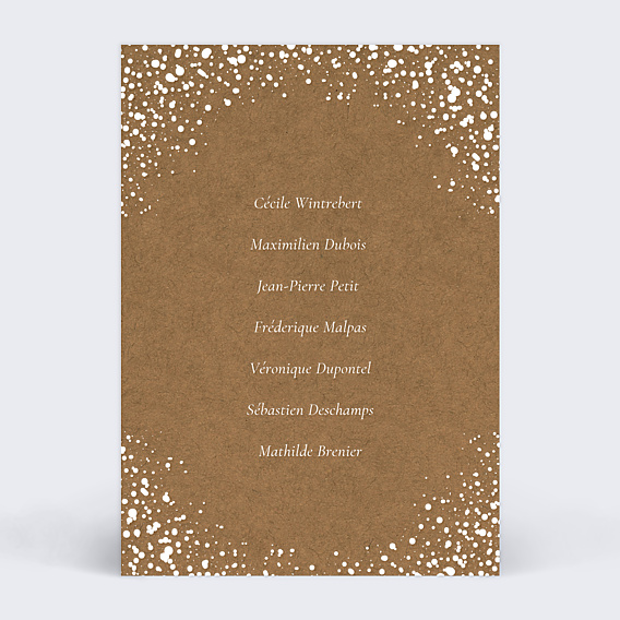Marque-table Mariage Couronne de Dentelle