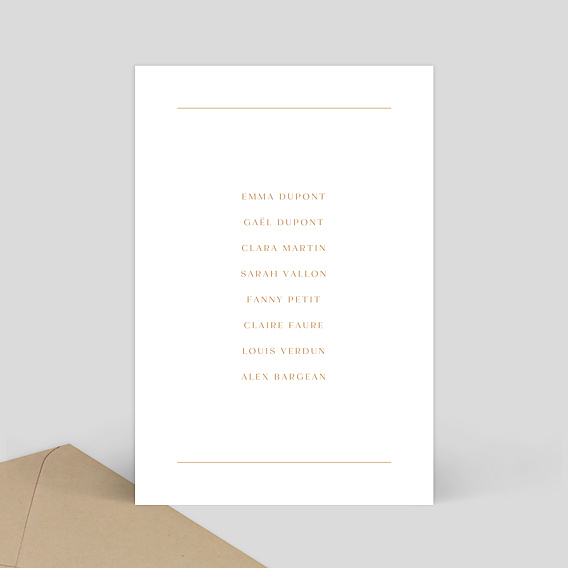 Marque-table mariage Astrologie Verso