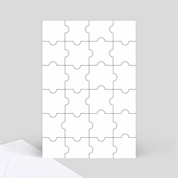 Marque-table Mariage Puzzle Verso
