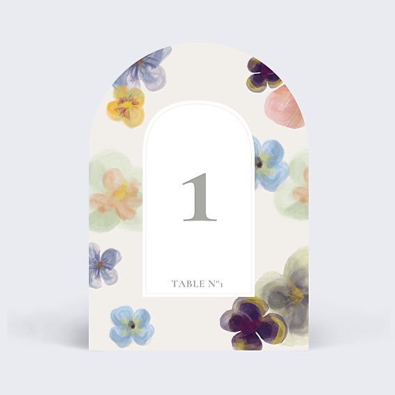 Marque-table Mariage Profusion aquarelle