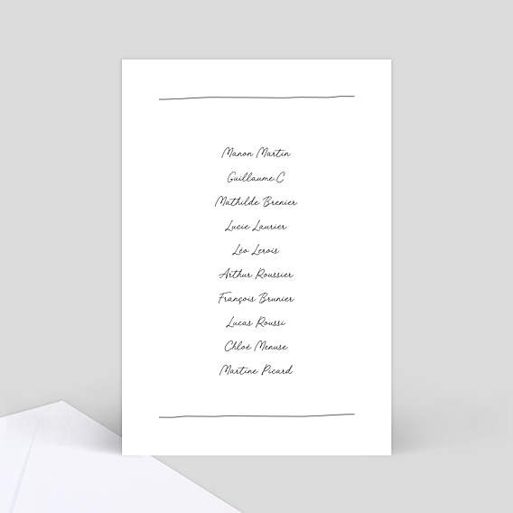 Marque-table mariage Message Humoristique Verso