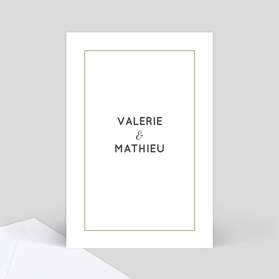 Marque-table mariage Graphique Verso
