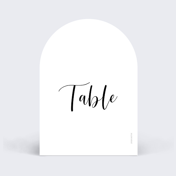 Marque-table mariage Calligraphie Verso