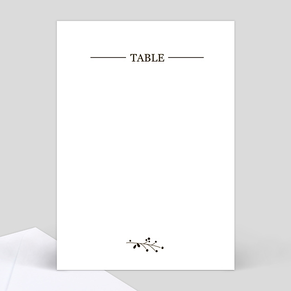 Marque-table mariage Bois Verso