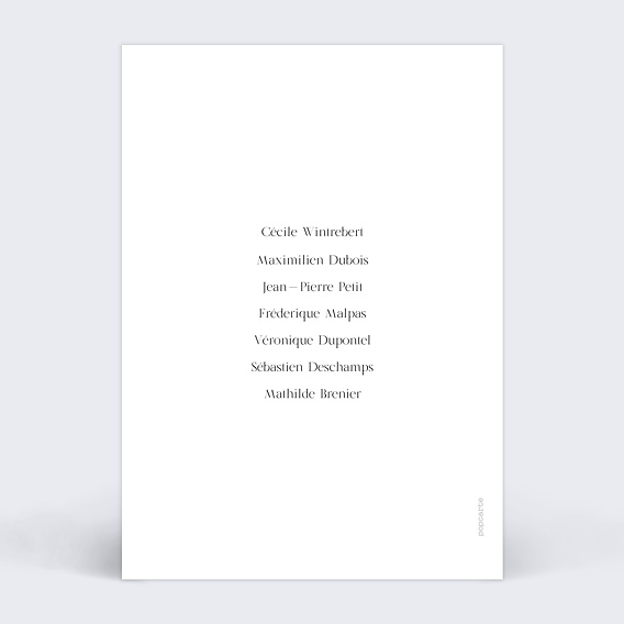 Marque-table mariage Couronne Chic Verso