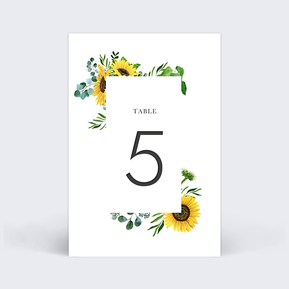 Marque-table Mariage Tournesol