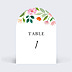 Marque-table Mariage Couronne Champêtre Aquarelle
