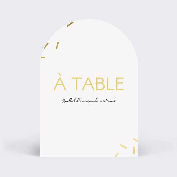 Marque-table Mariage Paillettes Chic