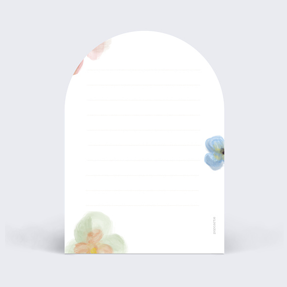 Marque-table mariage Profusion aquarelle Verso