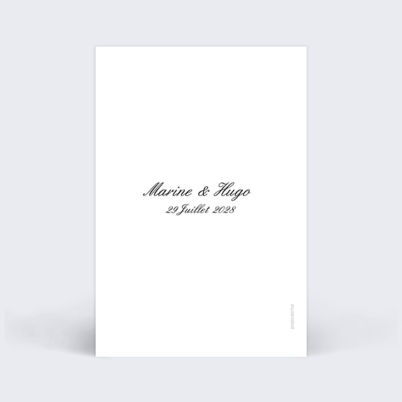 Marque-table mariage Classique Verso