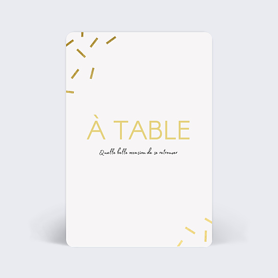 Marque-table Mariage Paillettes Chic