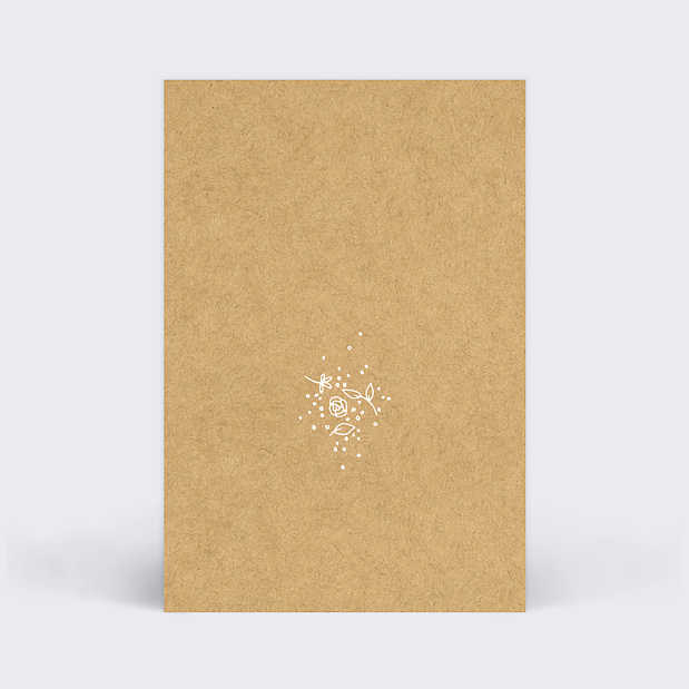 Marque-table Mariage Fleurs de Printemps Verso