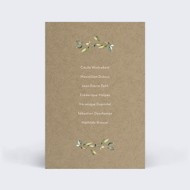 Marque-table Mariage Modern Love Verso