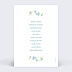 Marque-table Mariage Petites fleurs bleues
