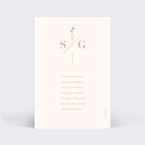 Marque-table Mariage Botanica Verso