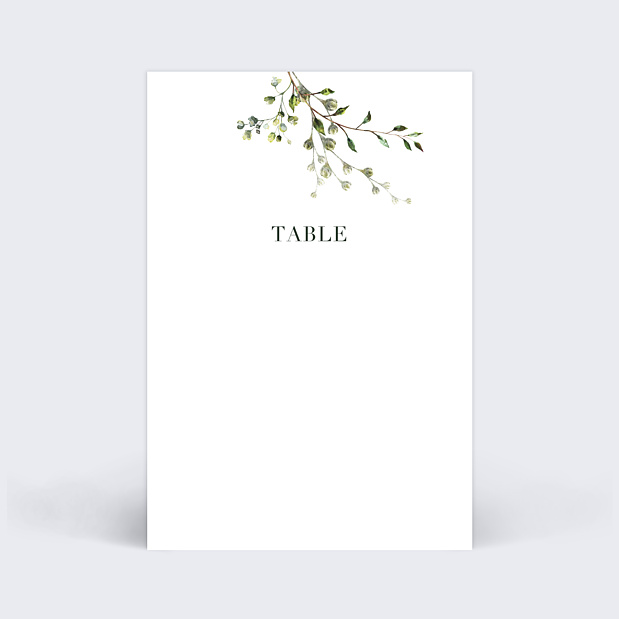 Marque-Table Mariage Herbarium Verso