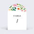 Marque-table mariage Couronne Champêtre Aquarelle