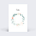 Marque-table Mariage Couronne de Fleurs