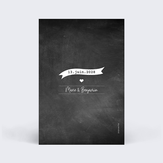 Marque-table mariage Jolie Craie Verso